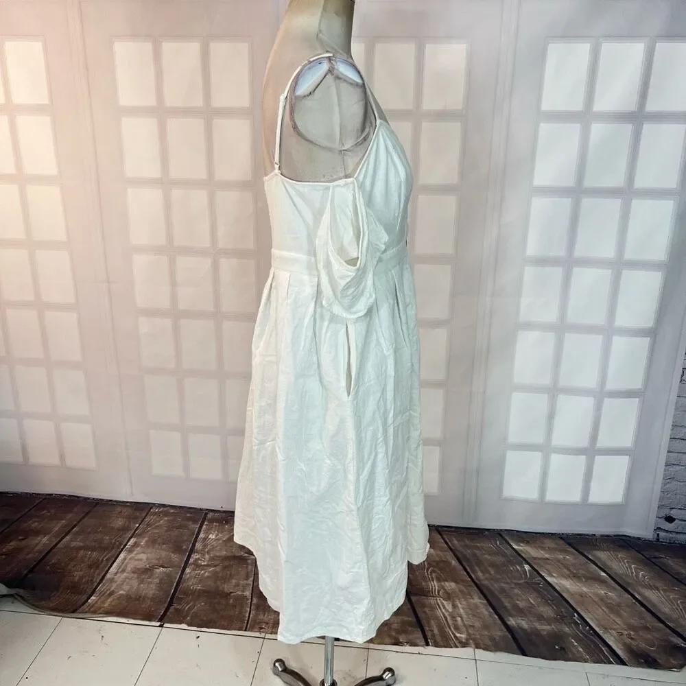 Lulu’s I've Got Love White Off-the-Shoulder Midi Dress size medium - Picture 9 of 15